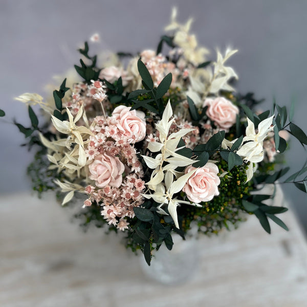 Romantic blush wedding bouquet