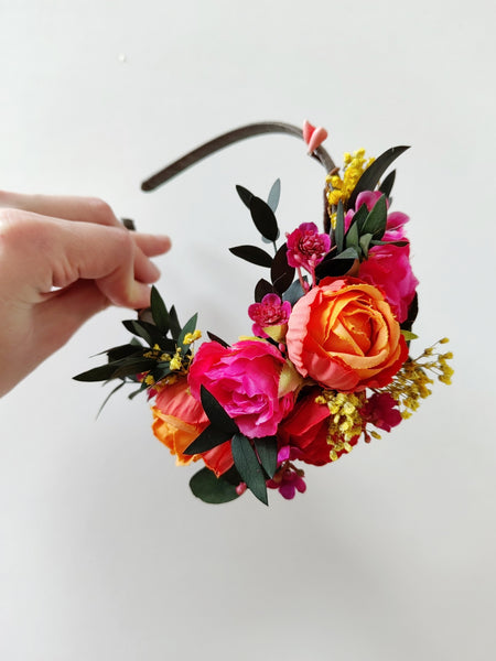Frida Kahlo flower headband for girl