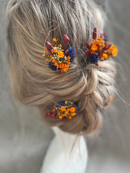 Autumn wedding hairpins