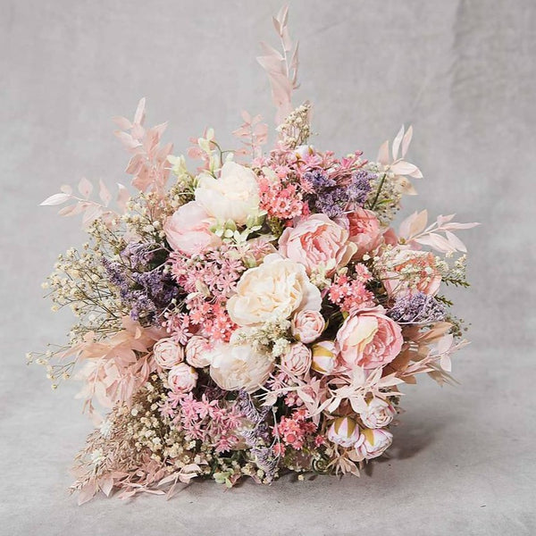 Romantic pink wedding bouquet