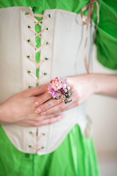 Big pink and purple flower ring