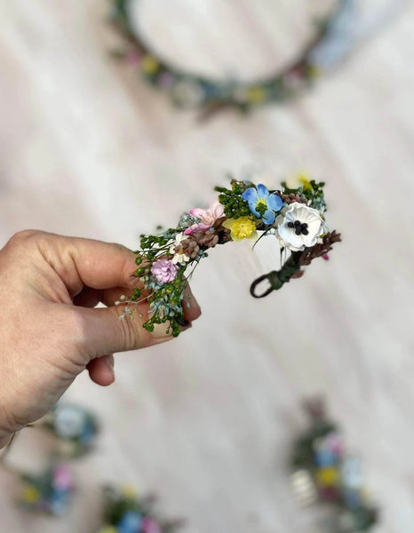 Meadow flower wrist corsage