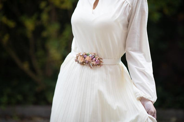 Bridal belt in bright colours Pastel Wedding belt Wedding accessories Wedding sash Floral belt Floral accessories Magaela accessories