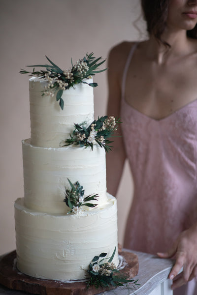 Greenery flower cake toppers