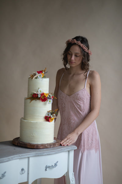 Meadow flower wedding cake toppers