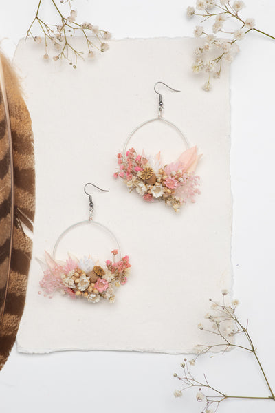 Romantic circle dangle earrings