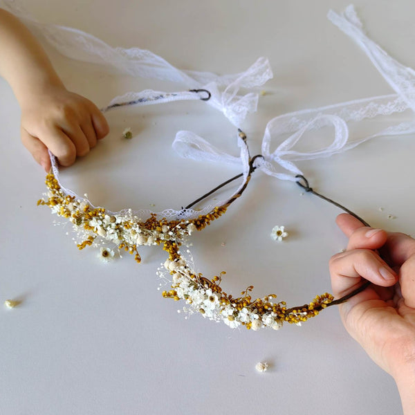 Delicate flower hair wreaths