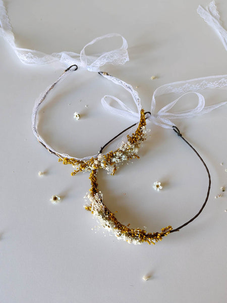 Delicate flower hair wreaths