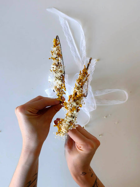 Delicate flower hair wreaths