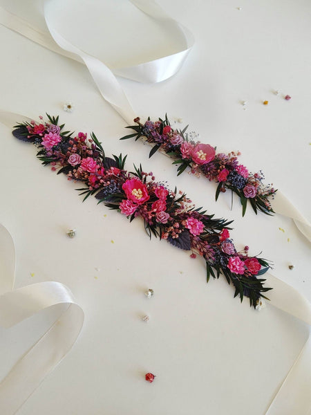 Mom and daughter flower belts