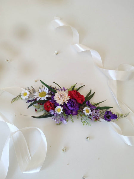 Purple summer wedding belt