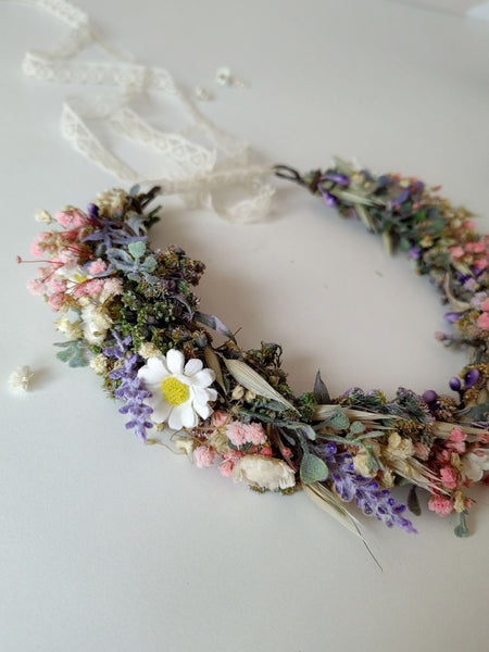 Summer flower half wreath