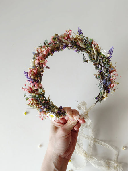 Summer flower half wreath