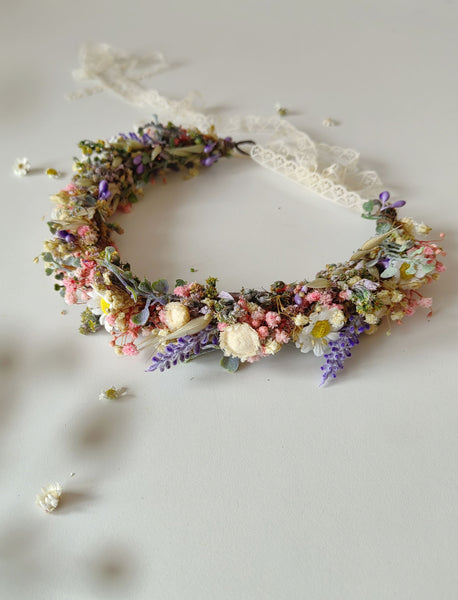 Summer flower half wreath