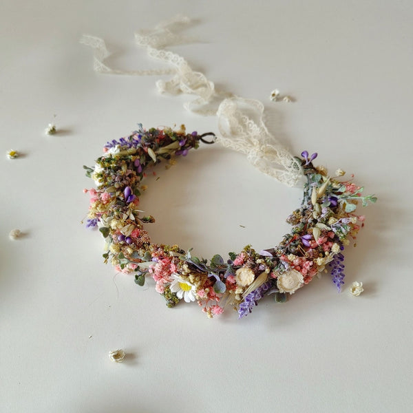 Summer flower half wreath