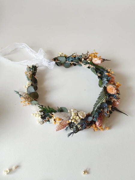 Preserved bridal flower crown
