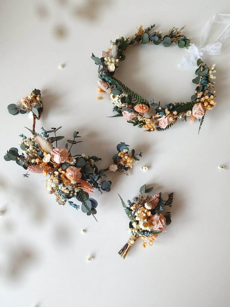 Preserved bridal flower crown