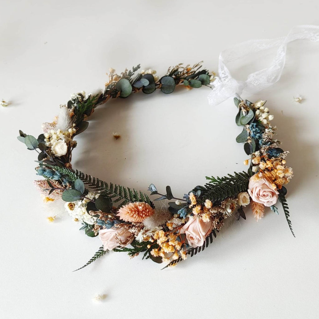 Preserved bridal flower crown