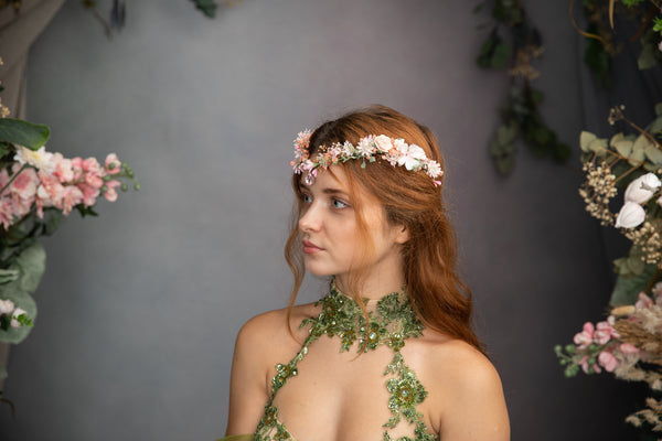 Romantic elven flower crown