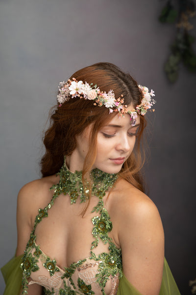 Romantic elven flower crown