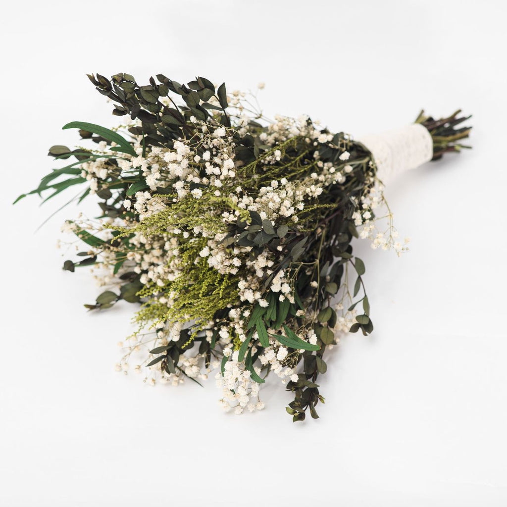 Natural Dried Baby's Breath Bouquet, Greenery Bridal Bouquet, Dried  Eucalyptus Wedding Flowers, Botanical Rust Wedding, Gift for Her 