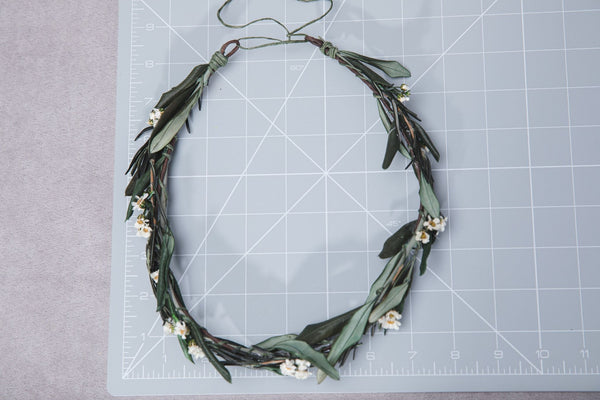 Greenery wedding set of hair comb and wreath 2021 wedding Rustic wedding hair crown Olive leaves wreath Customisable Magaela accessories