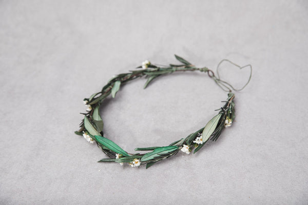 Greenery wedding set of hair comb and wreath 2021 wedding Rustic wedding hair crown Olive leaves wreath Customisable Magaela accessories
