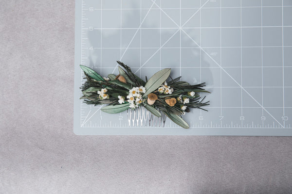 Greenery wedding set of hair comb and wreath 2021 wedding Rustic wedding hair crown Olive leaves wreath Customisable Magaela accessories