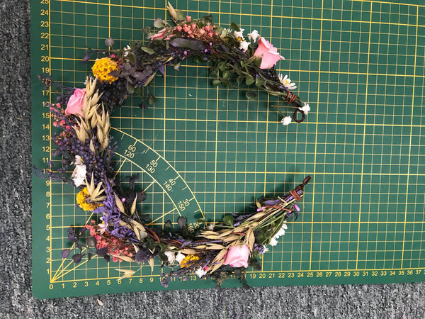 Meadowy summer flower wreath Bridal flower crown Wedding flower wreath Bridal accessories Hair crown for bride Handmade Magaela
