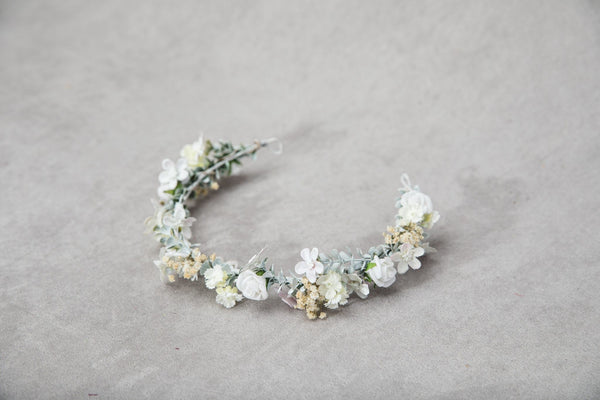 First Communion flower half wreath