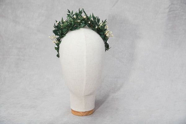 Greenery boho flower headband