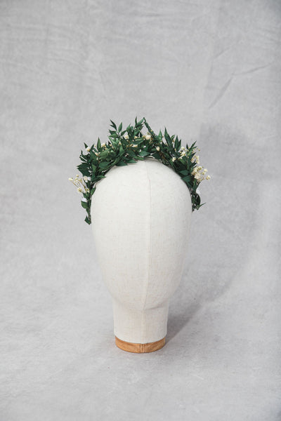 Greenery boho flower headband