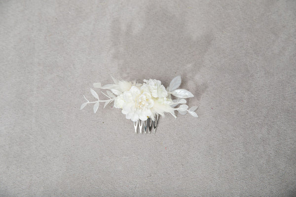 Holy communion flower comb Ivory flower comb for girl 2021 First holy communion Headpiece for flower girl Magaela Customisable Off white