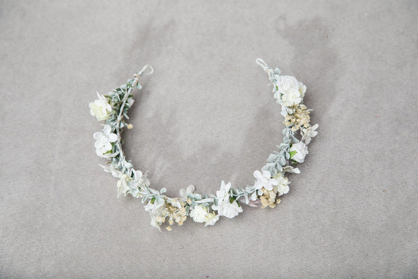 First Communion flower half wreath