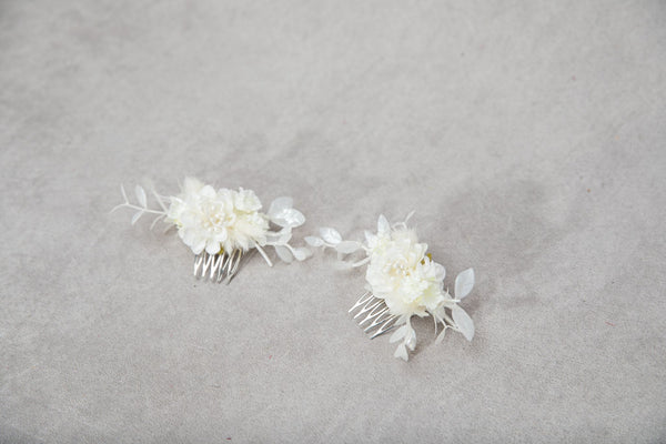 Holy communion flower comb Ivory flower comb for girl 2021 First holy communion Headpiece for flower girl Magaela Customisable Off white