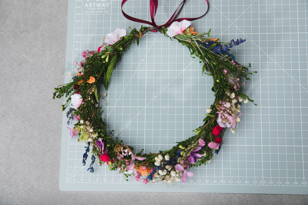 Meadow flower crown Bridal wildflowers headpiece Wedding flower wreath Magaela Bride to be Outdoor wedding Handmade meadow wreath