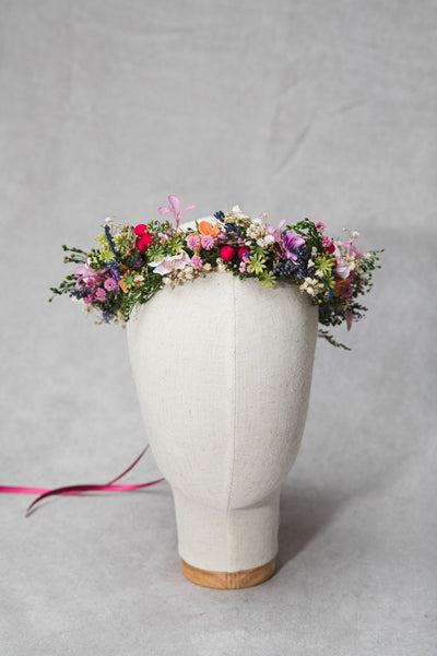 Meadow flower crown Bridal wildflowers headpiece Wedding flower wreath Magaela Bride to be Outdoor wedding Handmade meadow wreath