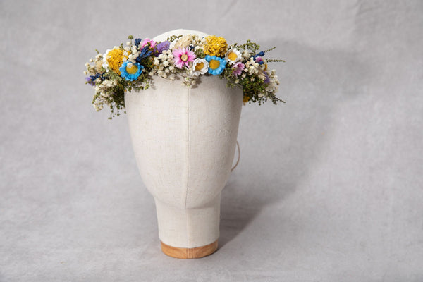 Wedding set Meadow flower crown Corsage for groom Custom wreath Wildflowers Summer flower wreath Magaela Handmade Meadow Boutonniere