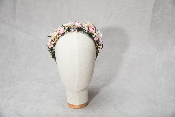 Peony flower headband Wedding headpiece with pink peonies Wedding hair jewellery Durable bridal hairband Magaela romantic headband Handmade