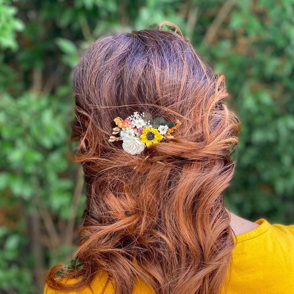 Gold Flower Hair Pins Gold Rose Hair Clips Wedding Hair  Etsy