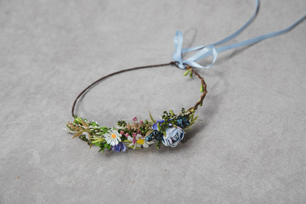Meadow Mommy and me flower crowns Matching set of hair wreaths for mum and daughter Family photoshoot Flower girl wreath Bridal daisy wreath
