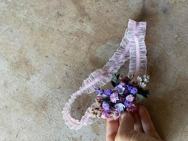 Romantic bridal garters Flexible elastic band Pink flower garters Toss garter for bride Red and Purple customisable garter Magaela