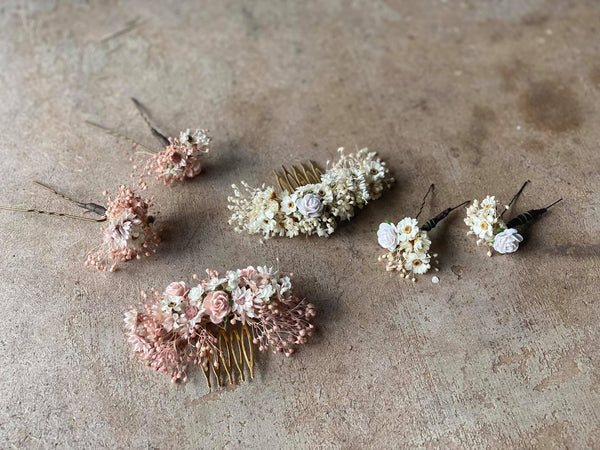 Dried flower hair set