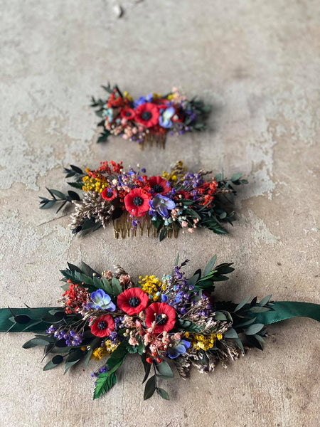 Folk wedding flower belt