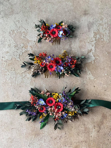 Folk wedding flower belt