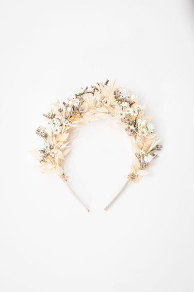 Ruscus wedding flower crown