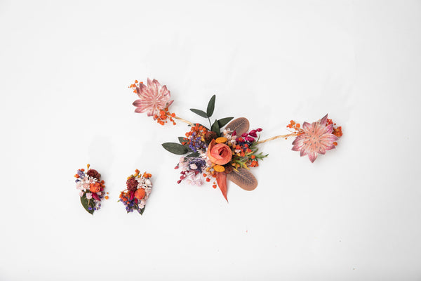 Flexible flower comb Wedding hair vine Bendable flower comb Hair arrangement Wedding accessories Bridal shapeable flower comb Magaela