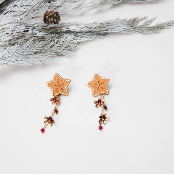 Christmas gingerbread earrings