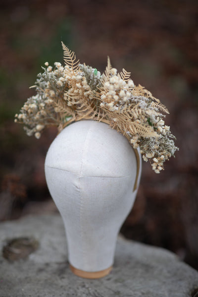 Ivory flower Frida Kahlo style crown