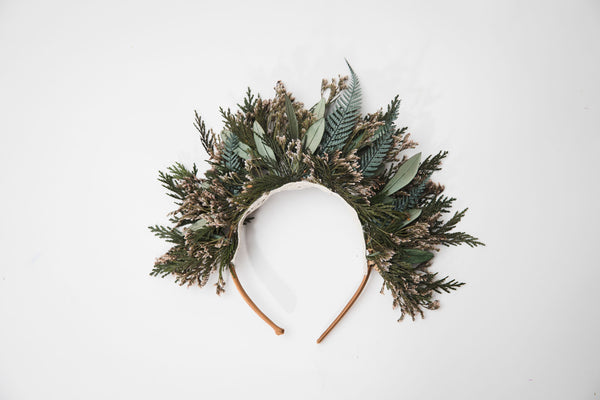 Greenery flower crown Woodland bridal headband Natural flower crown Magaela wedding accessories Preserved bridal headpiece Boho wedding